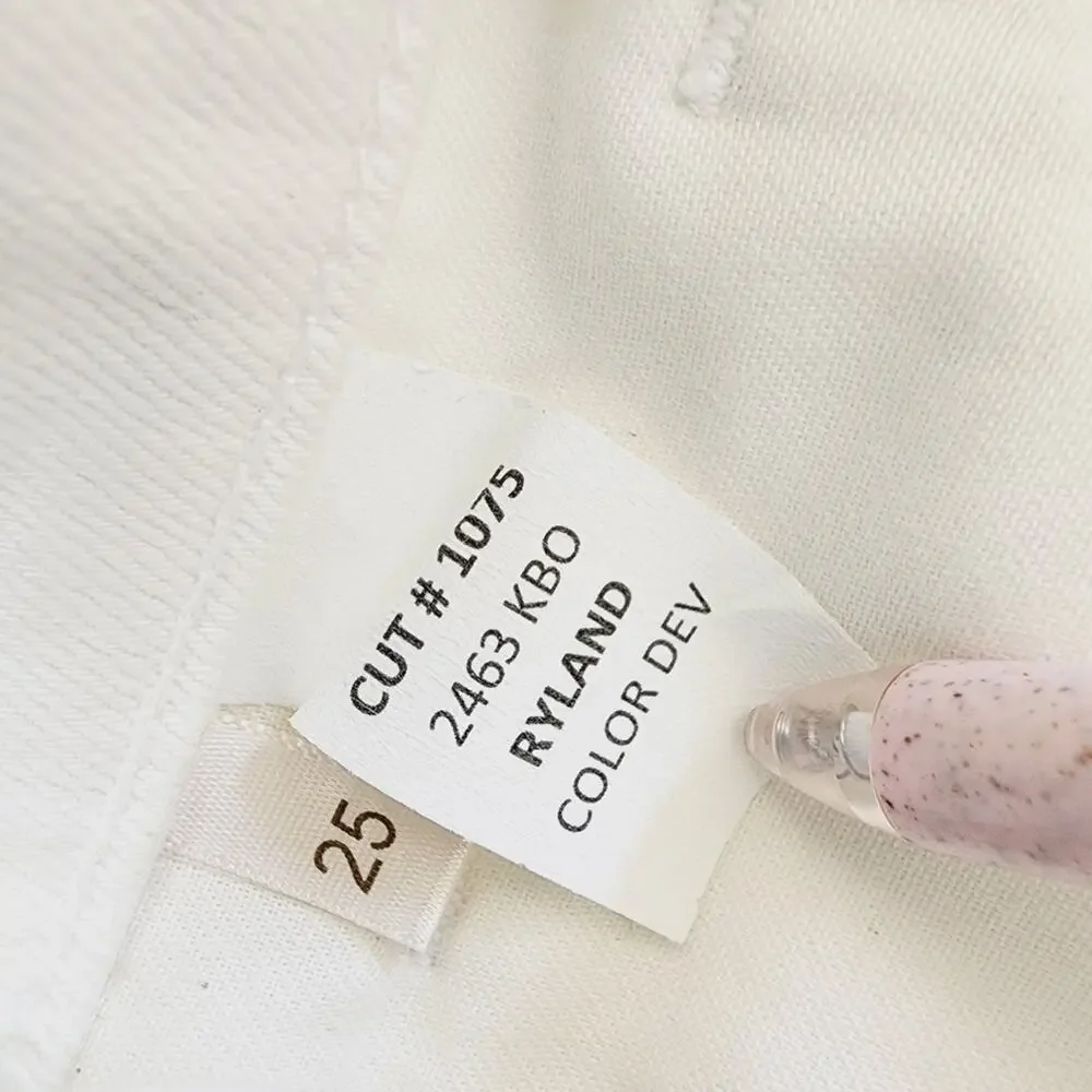NWT L'AGENCE Ryland White High Rise Frayed Hem Denim Shorts Women's 2 - Picture 4 of 13